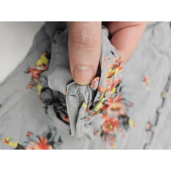 TORRID Tunic Top Women's XL 1 Harper Gray Challis Button Front Blouse C11257622 - Picture 5 of 6